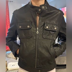 Great Women’s Members Only Leather Moto Jacket! Paid $690 Selling For $180